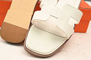 Hermes Slippers White Leather - 2