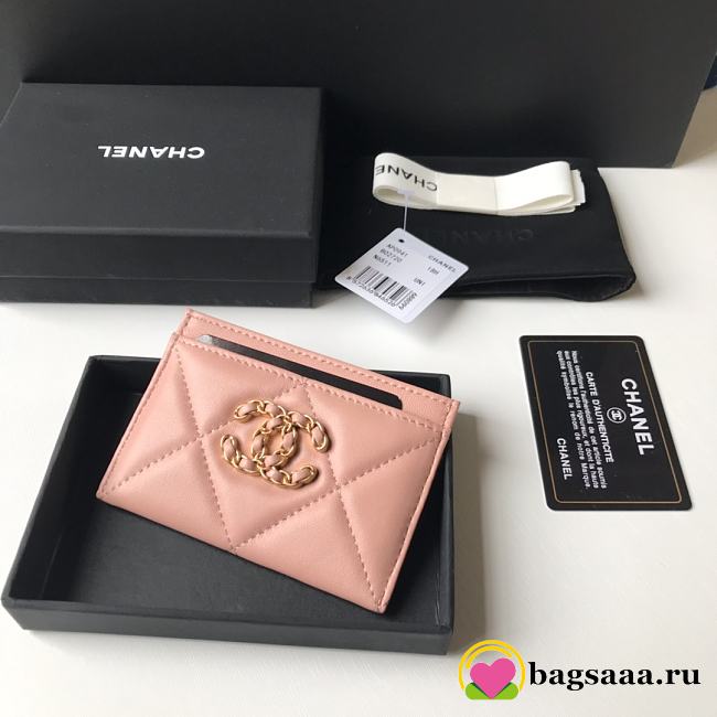 Chanel Wallet Lambskin Pink  - 1