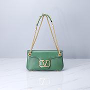 Valentino Garavani Stud Sign Bag Green - 1