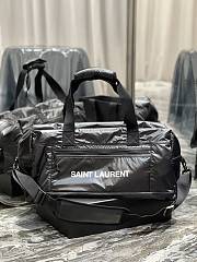 YSL Nylon Travel Bag Black  - 1