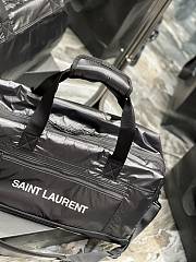 YSL Nylon Travel Bag Black  - 3