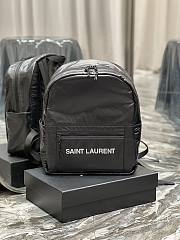 YSL Nylon Backpack Bag Black - 1