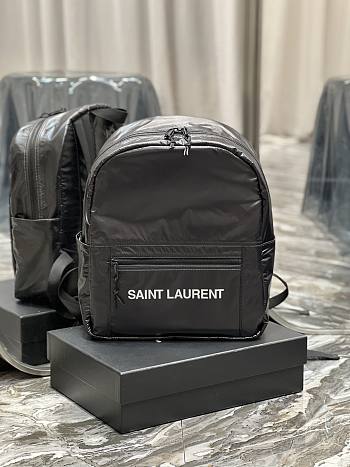 YSL Nylon Backpack Bag Black
