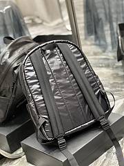 YSL Nylon Backpack Bag Black - 5