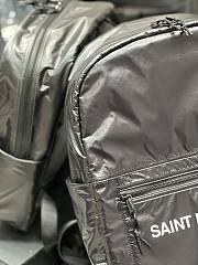 YSL Nylon Backpack Bag Black - 3