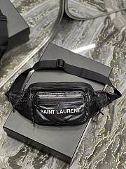 YSL Nylon Waist Bag Black - 1
