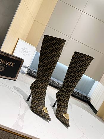 Fendace Fendi X Versace Boots Heels 10.5cm