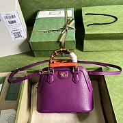 Gucci Diana Bamboo Mini HandBag Purple - 1