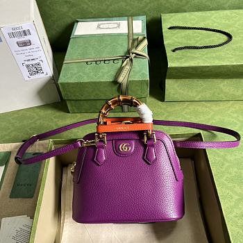Gucci Diana Bamboo Mini HandBag Purple