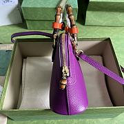 Gucci Diana Bamboo Mini HandBag Purple - 3