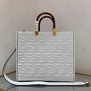 Bagsaaa Fendi Sunshine Medium White leather shopper - 35cm - 1