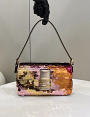 Fendi Baguette Sequin And Leather Bag - 1