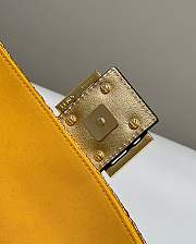 Fendi Baguette Gold Sequin And Leather Bag - 4