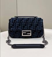 Fendi Baguette Crossbody Bag 24cm Dark blue - 1