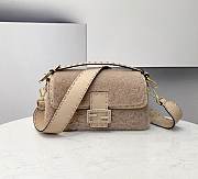 Fendi Baguette Crossbody Beige Sheepskin Bag 02 - 1