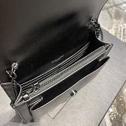 YSL Sunset Shoulder Bag 19cm Black Hardware - 5