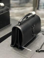 YSL Sunset Shoulder Bag 19cm Black Hardware - 4