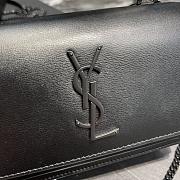 YSL Sunset Shoulder Bag 19cm Black Hardware - 2