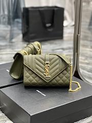Ysl Envelope Bag 21cm Green 526286 - 1