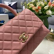 Chanel Coco Handle Bag  92990 Pink 24CM - 5