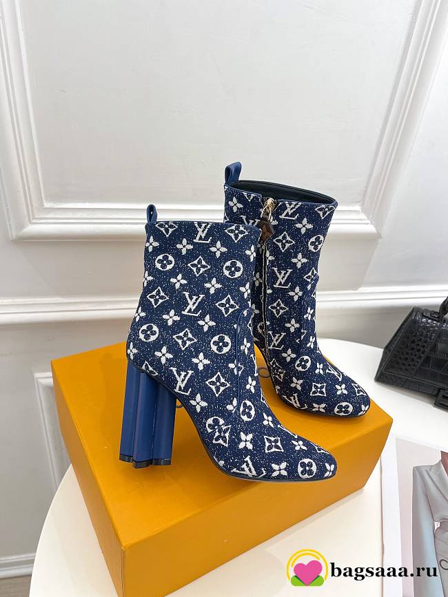 Louis Vuitton Boots Heel 9.5CM Blue - 1