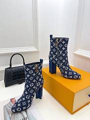 Louis Vuitton Boots Heel 9.5CM Blue - 4
