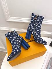 Louis Vuitton Boots Heel 9.5CM Blue - 5