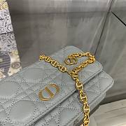 Dior Caro Bag 20cm Grey - 5