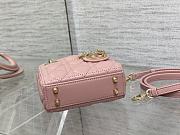 Dior Lady Bag M0856 12cm Pink - 2