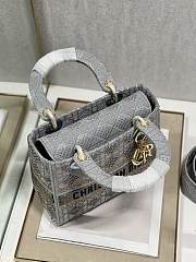 Dior Lady Bag Rose Gold Beads 24CM 9027 - 4