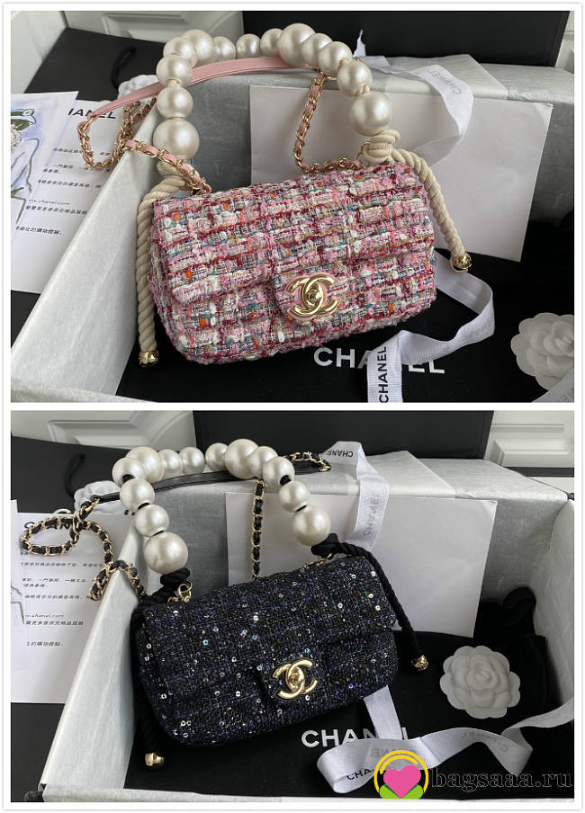 Chanel Flap Bag 19cm Pink - 1