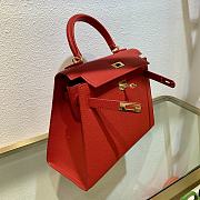 Hermes Kelly 24cm Bag Red - 4