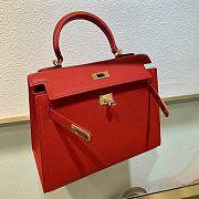 Hermes Kelly 24cm Bag Red - 2