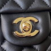 Chanel Flap Handle Bag Lambskin 20cm Black - 3