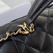 Chanel Flap Handle Bag Lambskin 20cm Black - 5