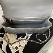 Chanel Flap Handle Bag Lambskin 20cm Grey - 5