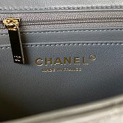 Chanel Flap Handle Bag Lambskin 20cm Grey - 3