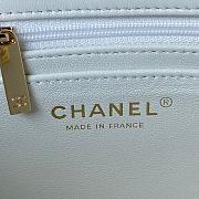Chanel Flap Handle Bag Lambskin 20cm White - 2