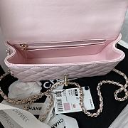 Chanel Flap Handle Bag Lambskin 20cm Pink - 4