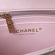 Chanel Flap Handle Bag Lambskin 20cm Pink - 2