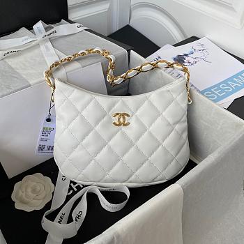 Chanel Small Coco Hobo Axillary Bag White