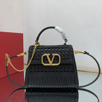 Valentino Garavani Black Small VSling Tote Bag 22cm
