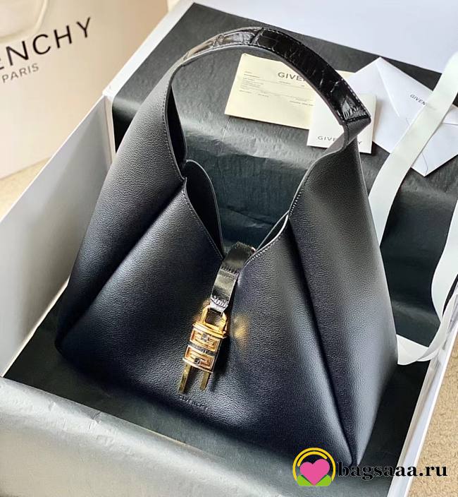 Givenchy G-Hobo Shoulder Bag Black 31cm - 1