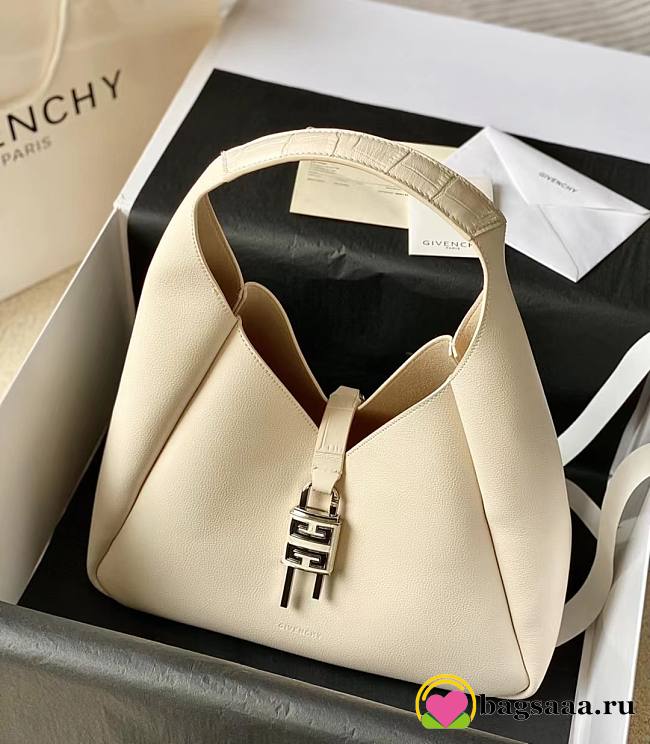 Givenchy G-Hobo Shoulder Bag WHite 31cm - 1