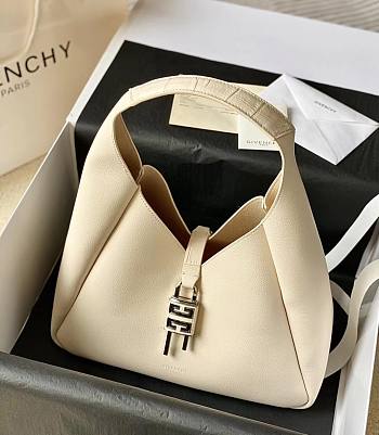Givenchy G-Hobo Shoulder Bag WHite 31cm