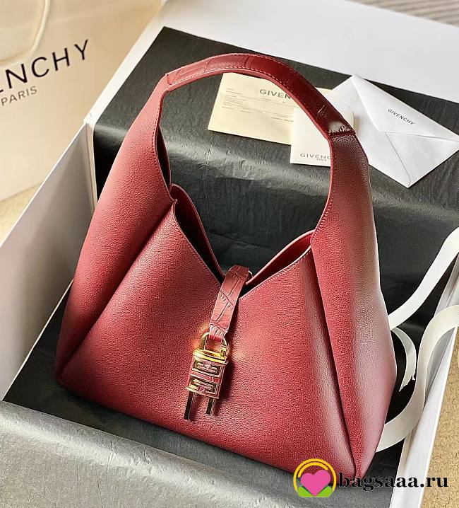 Givenchy G-Hobo Shoulder Bag Claret 31cm - 1