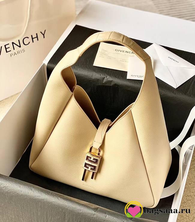 Givenchy G-Hobo Shoulder Bag Beige 31cm - 1