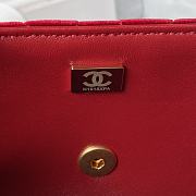 Chanel Flap Bag Velvet Red 20cm - 6