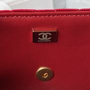 Chanel Flap Bag Velvet Red 20cm - 2