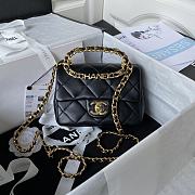 Chanel Flap Bag Black AS1160 17cm - 1